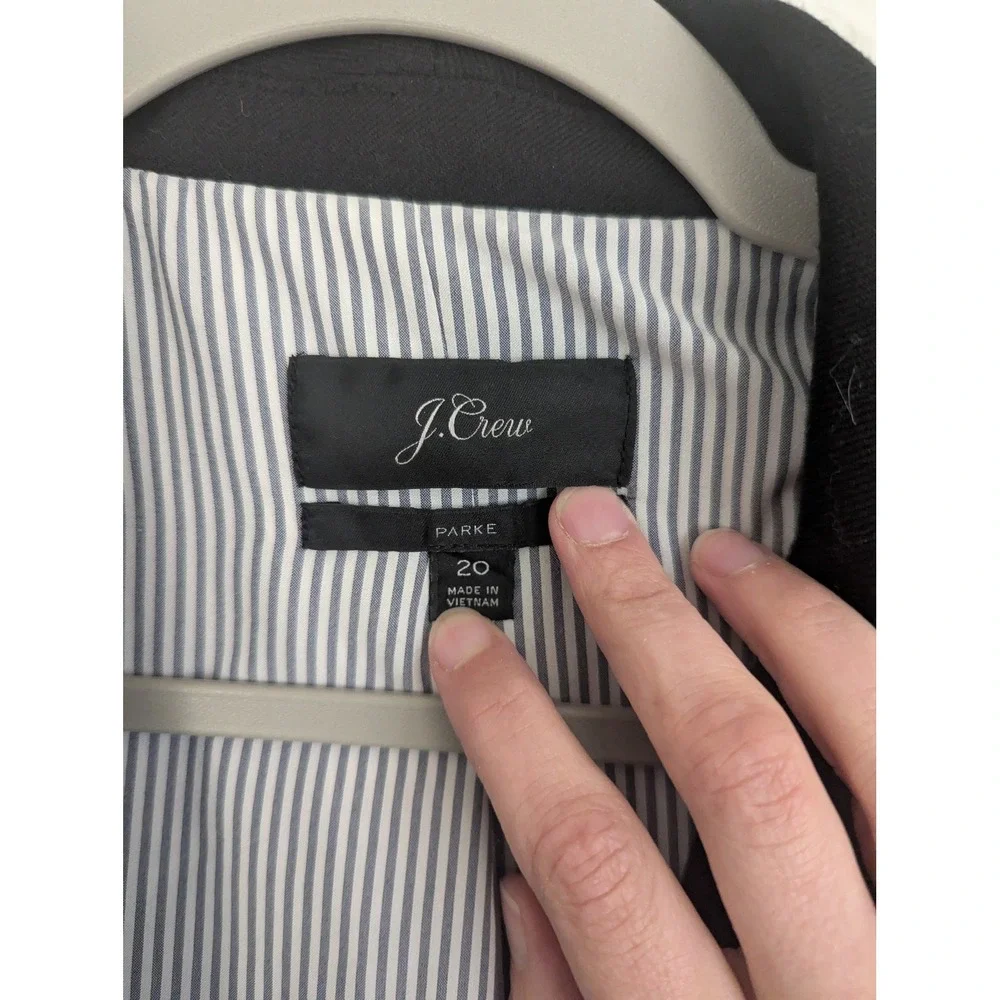 J.Crew Parke blazer size 20 black wool tailored‎ classic workwear
